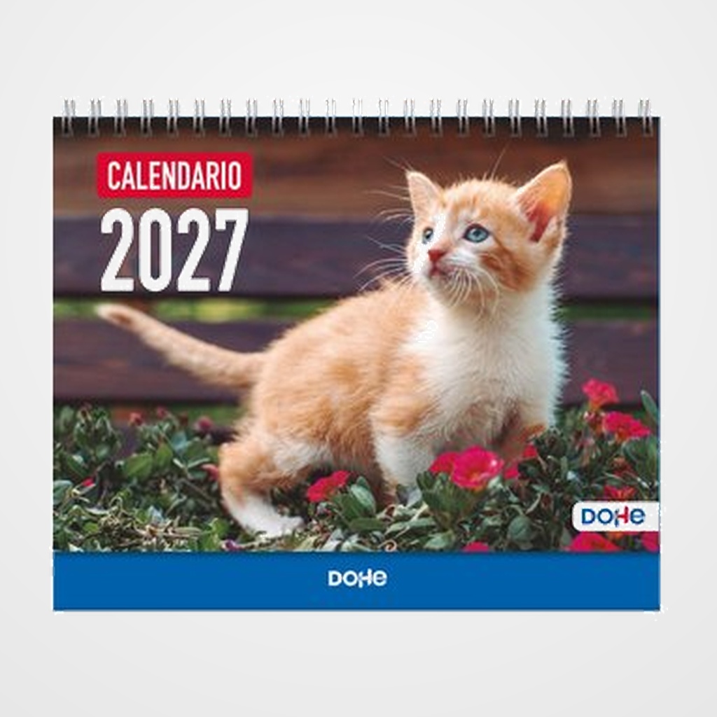 CALENDARIO (2027) DOHE SOBREMESA IMAGENES MENSUAL PARA ESCRIBIR 150x210 GATOS
