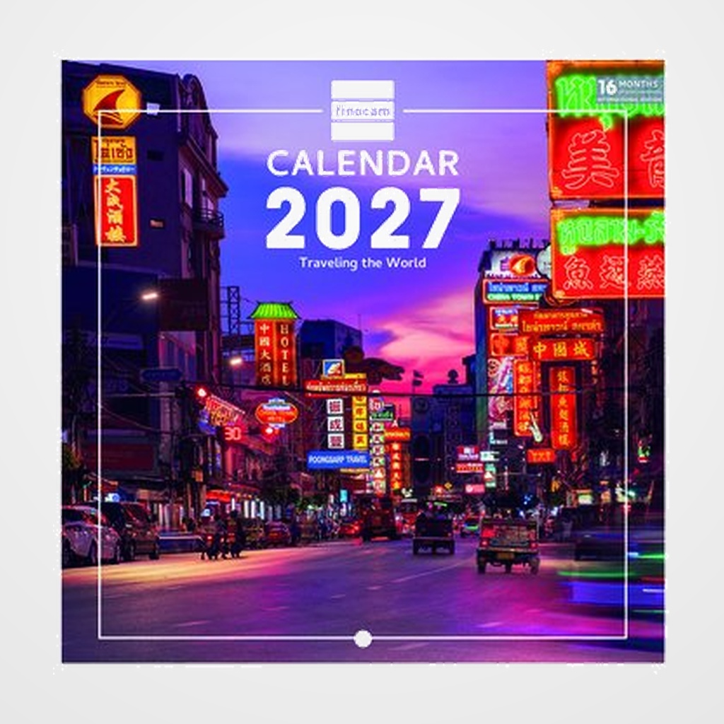 CALENDARIO (2027) FINOCAM INTERNACIONAL PARED IMAGENES MENSUAL PARA ESCRIBIR 180x180 TRAVELLING