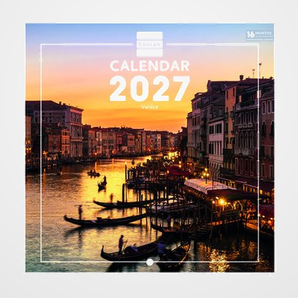 CALENDARIO (2027) FINOCAM INTERNACIONAL PARED IMAGENES MENSUAL PARA ESCRIBIR 180x180 VENICE