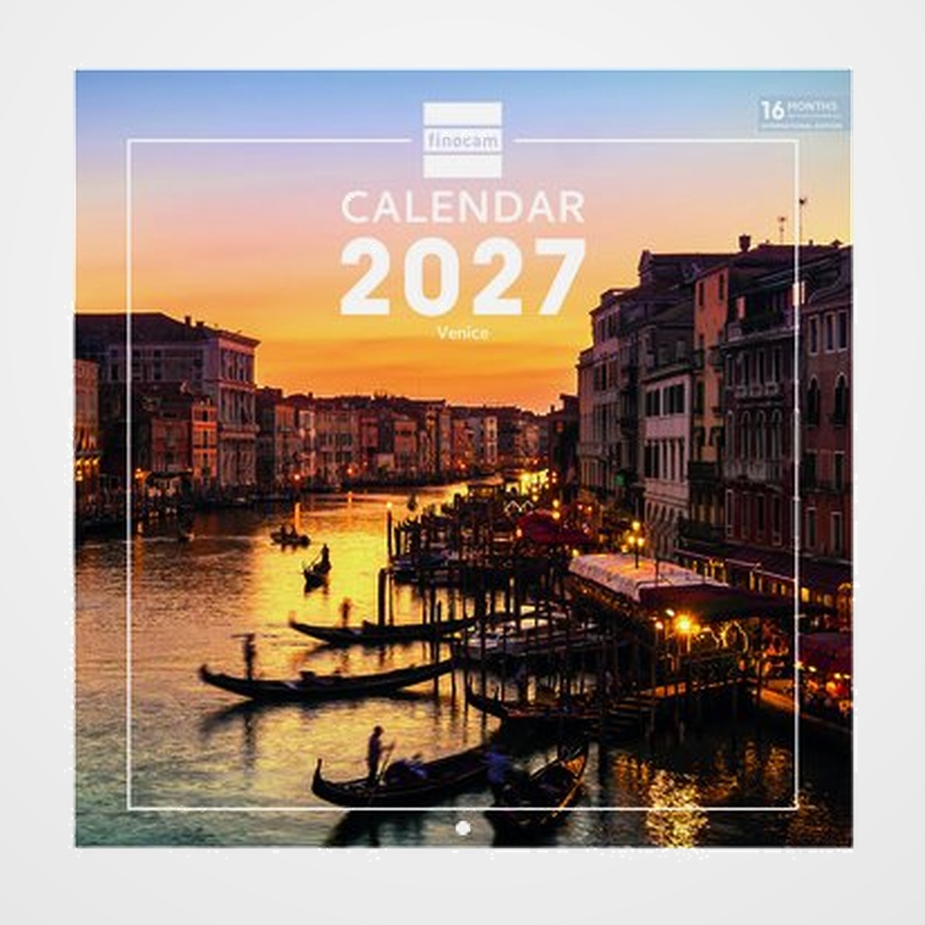 CALENDARIO (2027) FINOCAM INTERNACIONAL PARED IMAGENES MENSUAL PARA ESCRIBIR 300x300 VENICE
