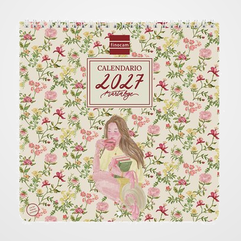 CALENDARIO (2027) FINOCAM PARED ESPIRAL ART MENSUAL PARA ESCRIBIR 210x210 MARTABGE
