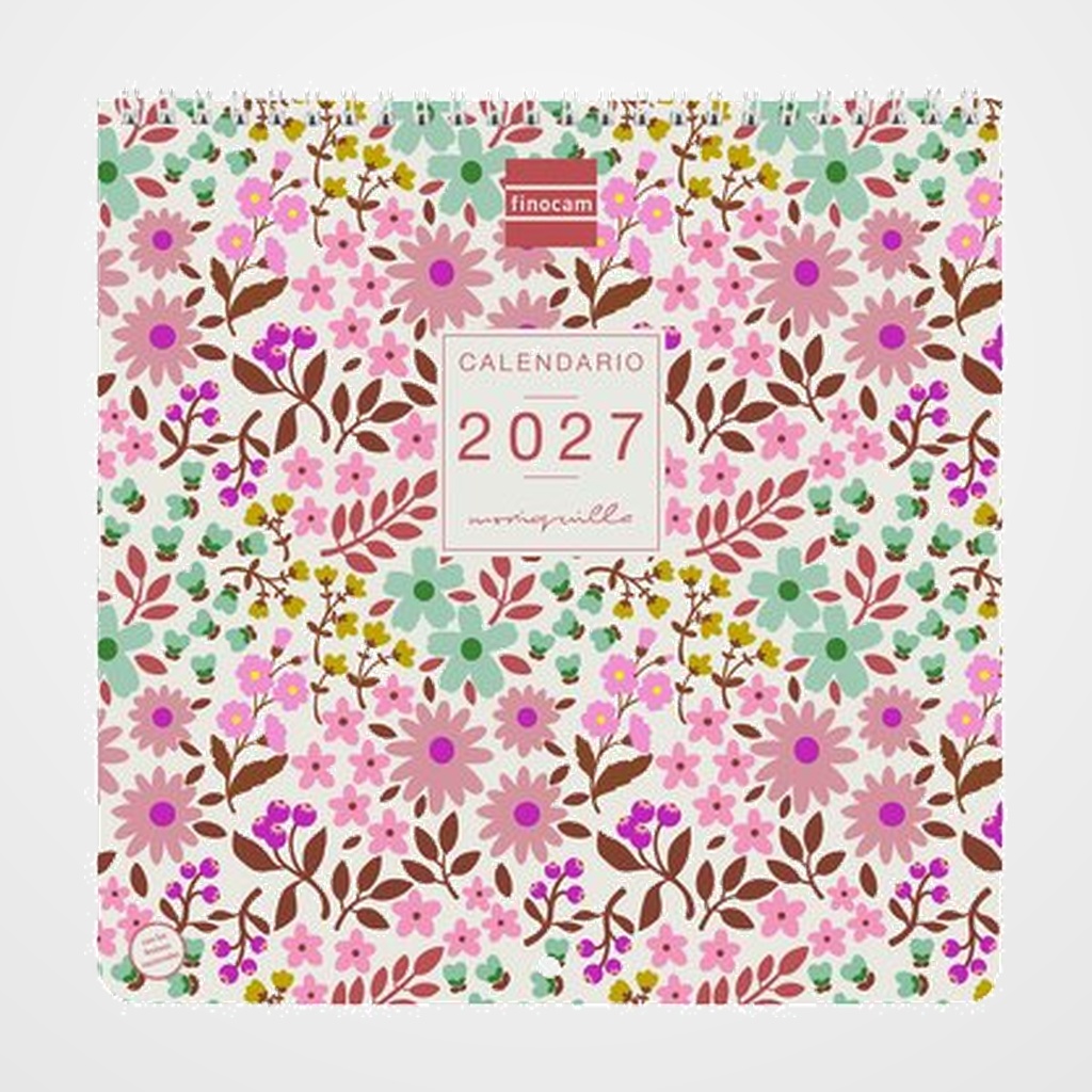 CALENDARIO (2027) FINOCAM PARED ESPIRAL ART MENSUAL PARA ESCRIBIR 210x210 MONIQUILLA