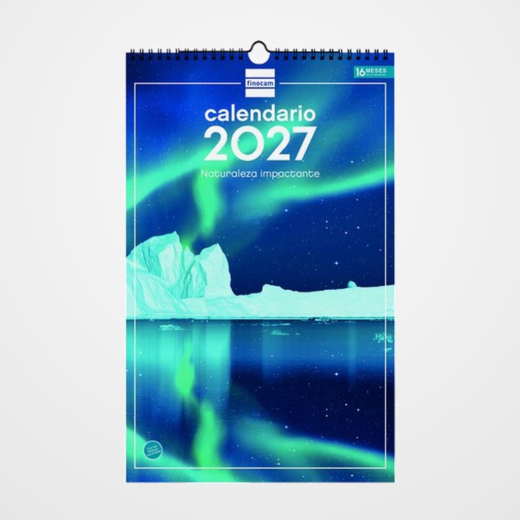 CALENDARIO (2027) FINOCAM PARED ESPIRAL IMAGENES MENSUAL PARA ESCRIBIR 250x400 NATURALEZA IMPACTANTE