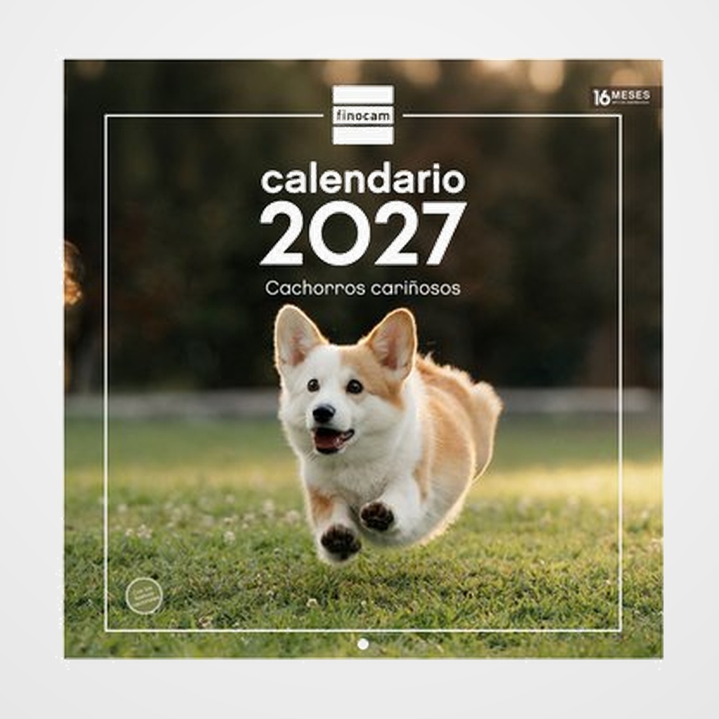 CALENDARIO (2027) FINOCAM PARED IMAGENES MENSUAL PARA ESCRIBIR 300x300 CACHORROS