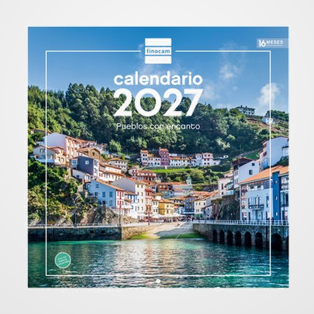 CALENDARIO (2027) FINOCAM PARED IMAGENES MENSUAL PARA ESCRIBIR 300x300 PUEBLOS CON ENCANTO