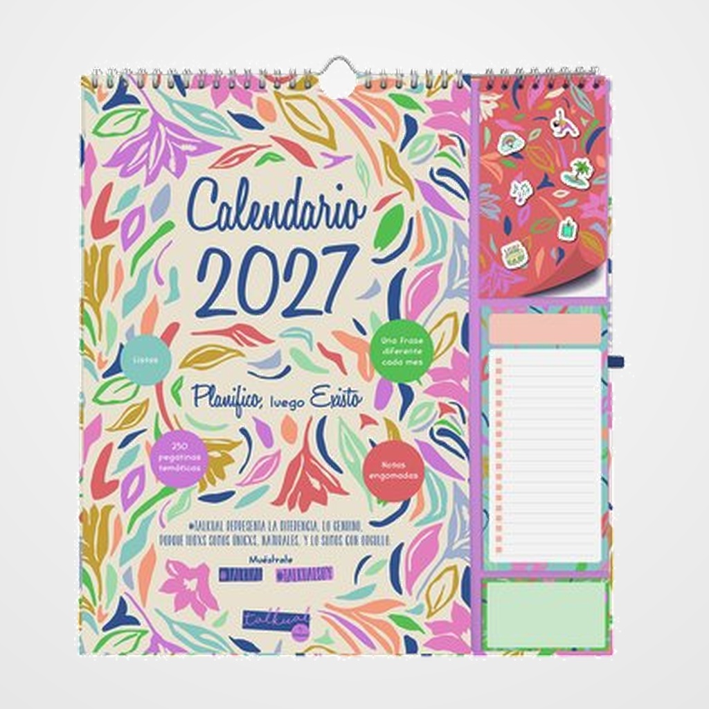 CALENDARIO (2027) FINOCAM PARED TALKUAL MENSUAL PARA ESCRIBIR PLUS 300x330