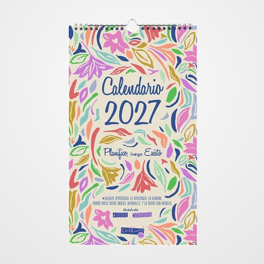 CALENDARIO (2027) FINOCAM PARED TALKUAL MENSUAL PARA ESCRIBIR 210x360