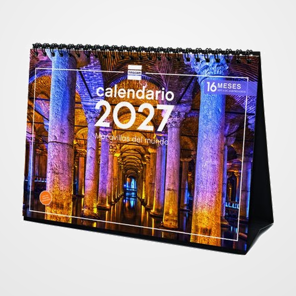 CALENDARIO (2027) FINOCAM SOBREMESA IMAGENES MENSUAL PARA ESCRIBIR S 210x150 MARAVILLAS DEL MUNDO