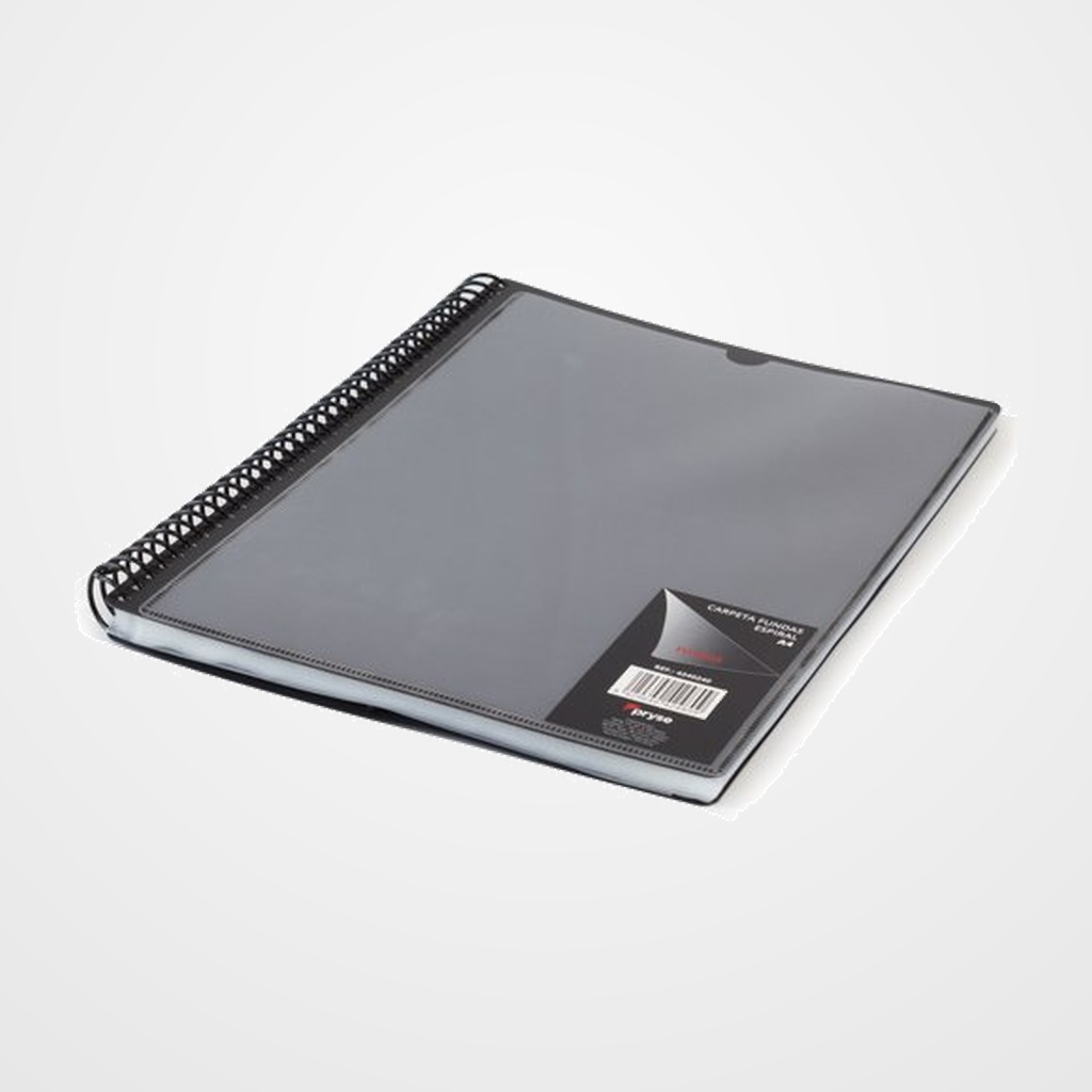 CARPETA FUNDAS (TARIFARIO) PRYSE PP PERSONALIZABLE A4 60 F. OPACO NEGRO