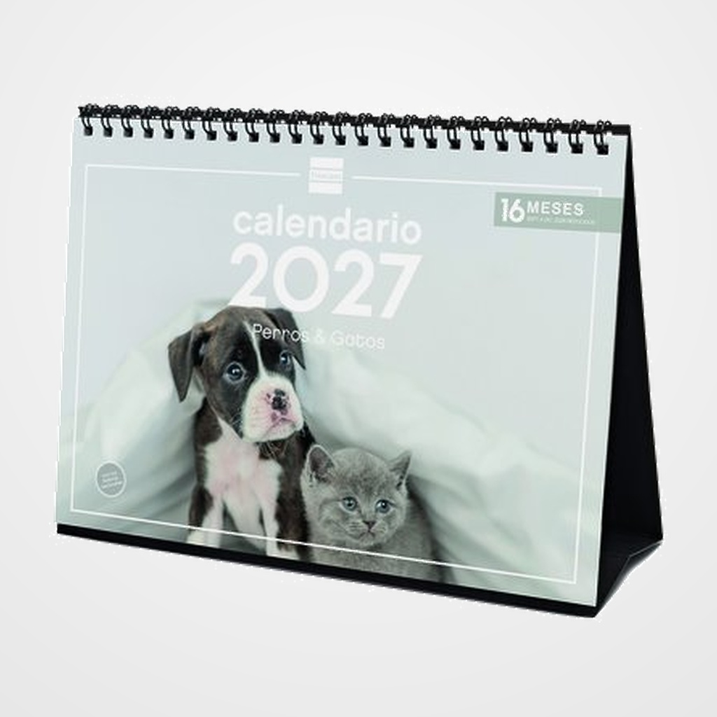 CALENDARIO (2027) FINOCAM SOBREMESA IMAGENES MENSUAL PARA ESCRIBIR S 210x150 PERROS Y GATOS