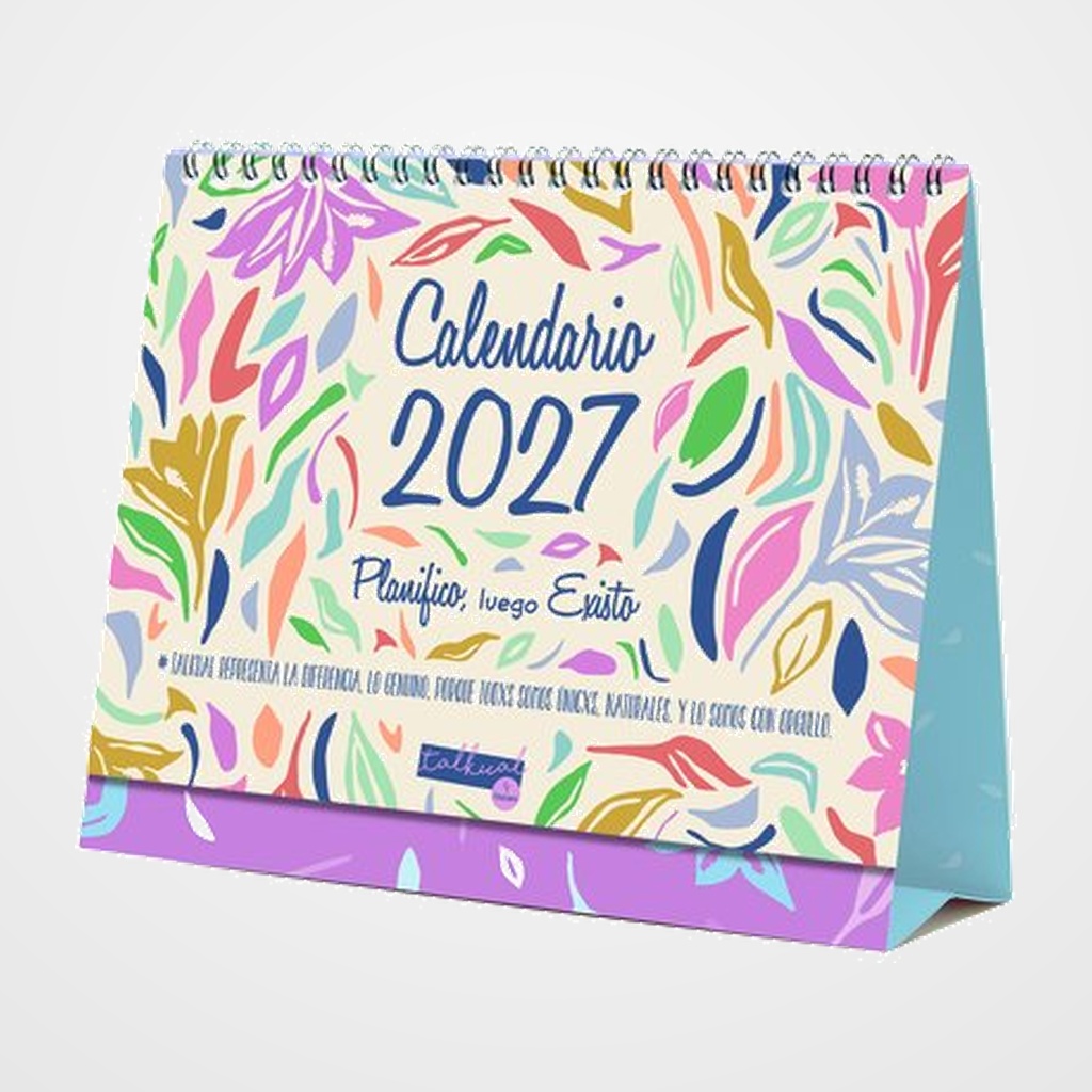 CALENDARIO (2027) FINOCAM SOBREMESA TRIANGULAR TALKUAL MENSUAL PARA ESCRIBIR S 210x150