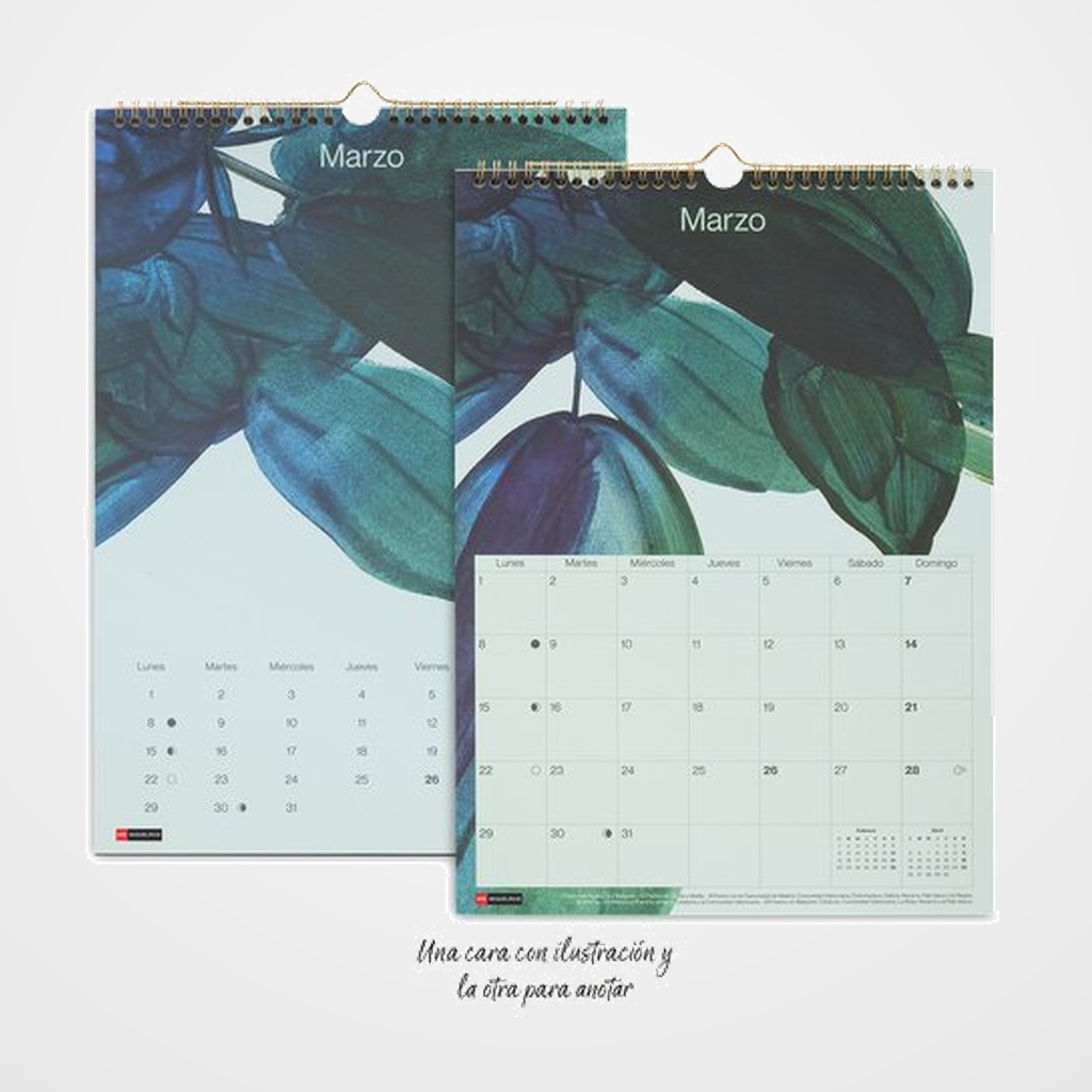 CALENDARIO (2027) MIQUELRIUS PARED TRENDS ACUARELA MENSUAL PARA ESCRIBIR A3 280x397