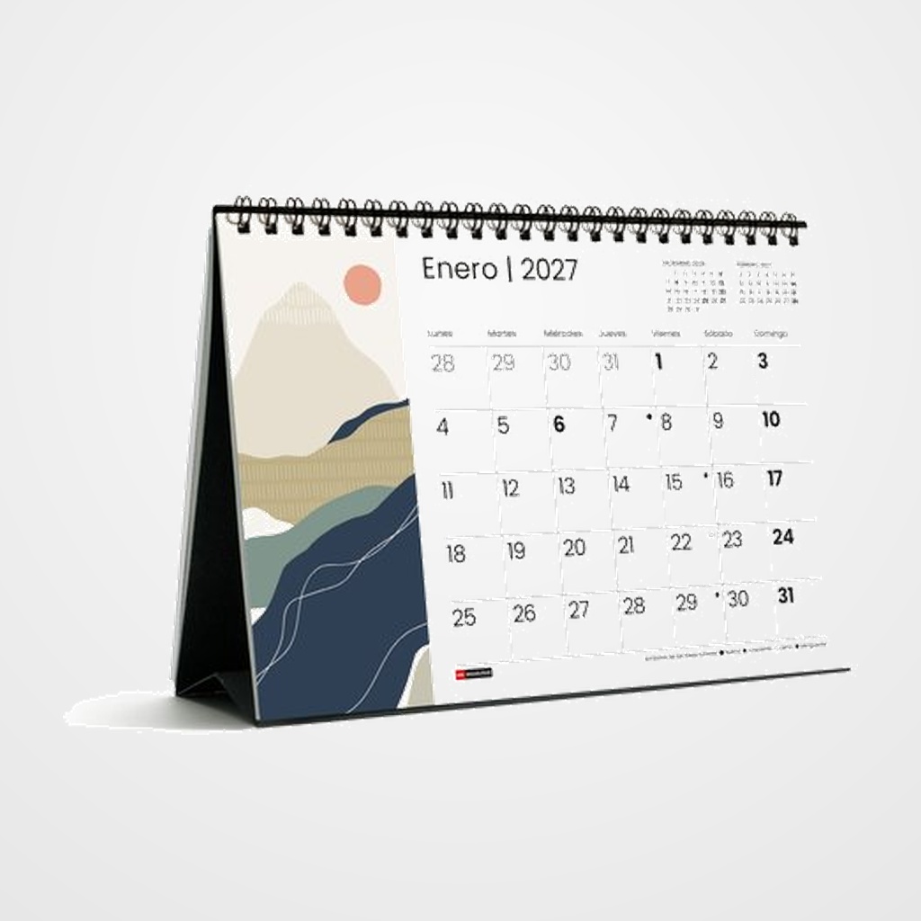 CALENDARIO (2027) MIQUELRIUS SOBREMESA TRENDS CUMBRES MENSUAL PARA ESCRIBIR A5 210x148,5