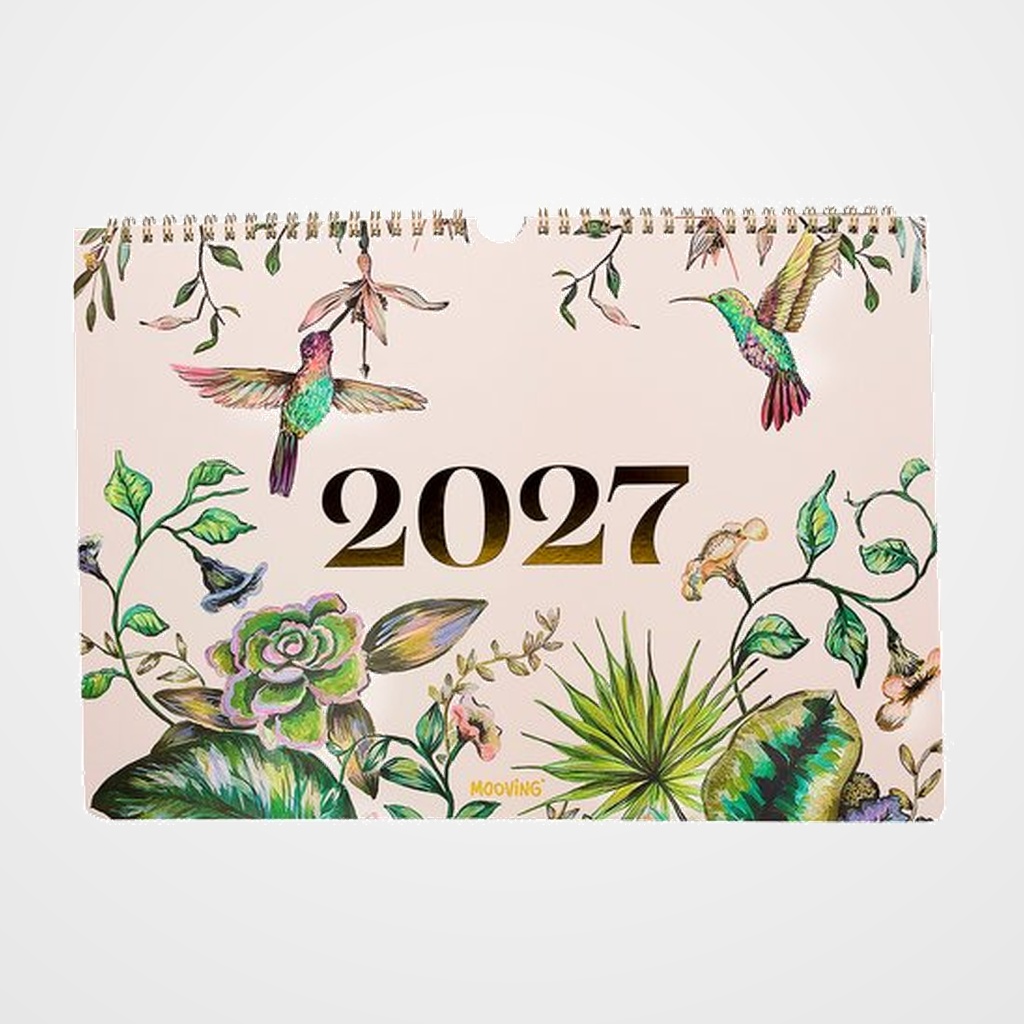 CALENDARIO (2027) MOOVING PARED FLORAL MENSUAL 325x250