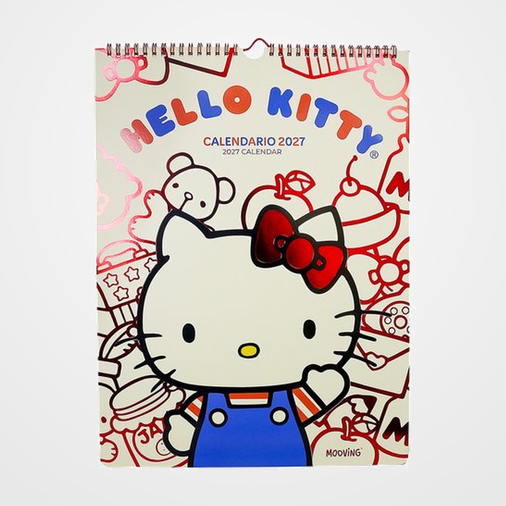 CALENDARIO (2027) MOOVING PARED HELLO KITTY MENSUAL 300x400
