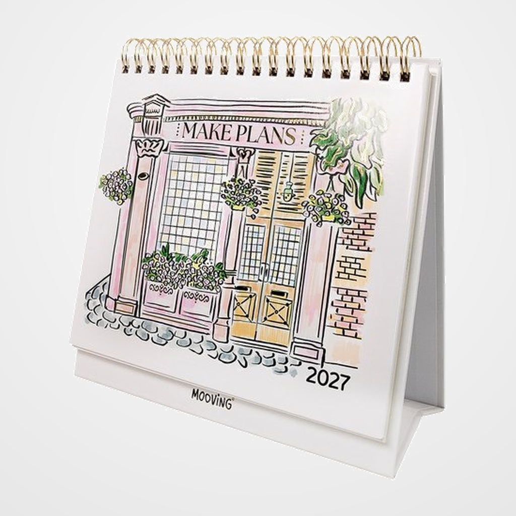 CALENDARIO (2027) MOOVING SOBREMESA TRIANGULAR TRAVEL MENSUAL 165x160