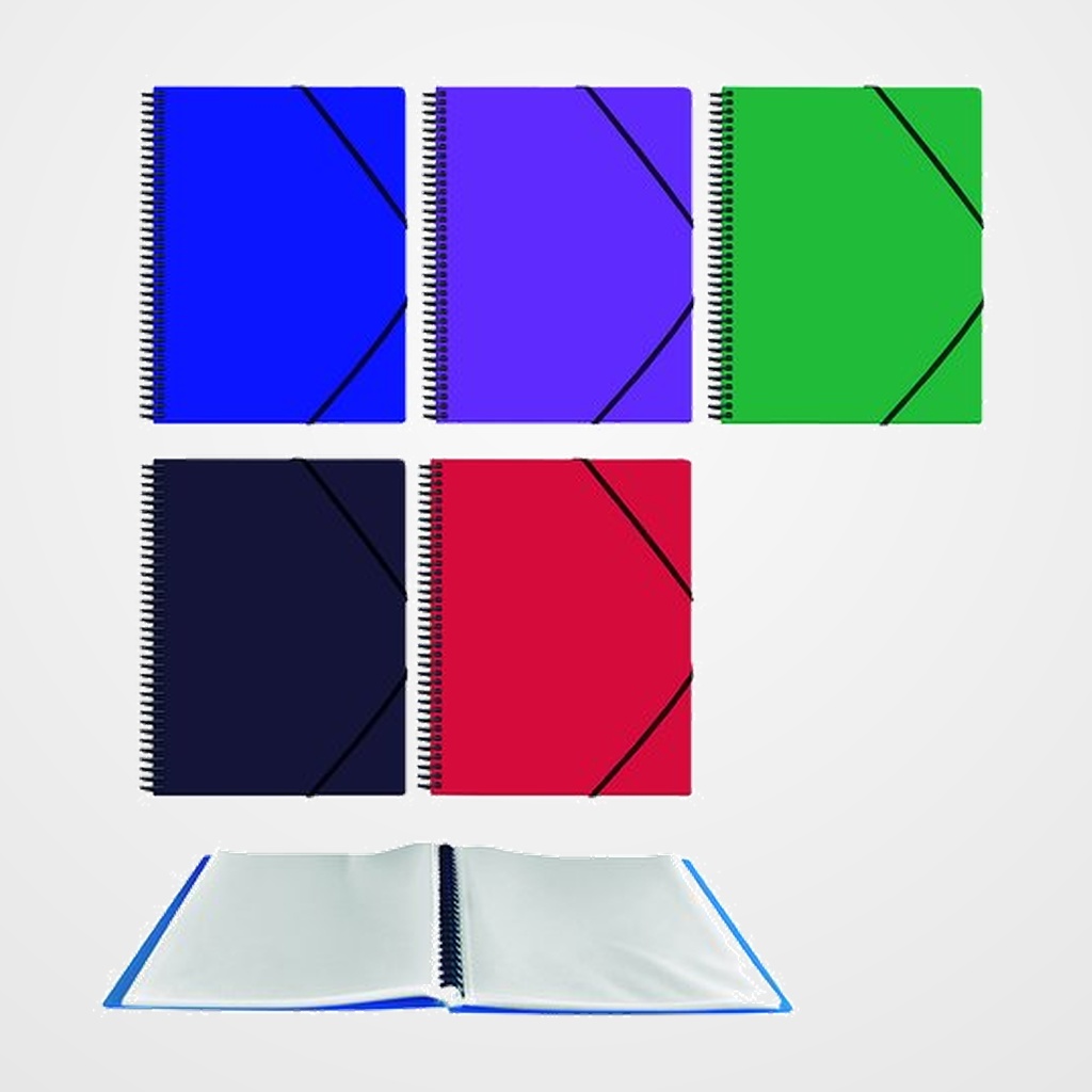 CARPETA FUNDAS (TARIFARIO) SENFORT UNICOLOR PP A4 con GOMA 20 F. SURTIDO DE 4