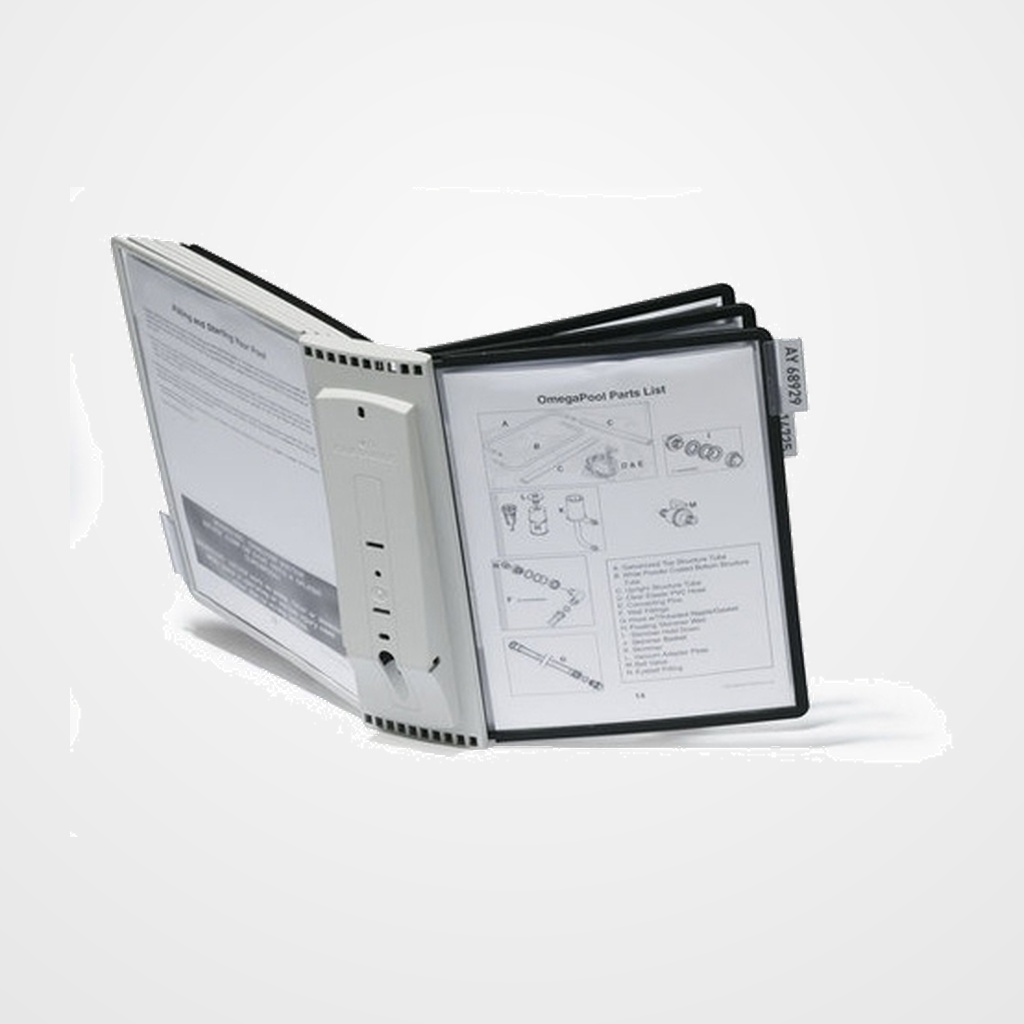 CARPETA FUNDAS (TARIFARIO) SHERPA WALL 10 DE PARED A4 10 F. SHERPA (5 rojas y 5 negras)