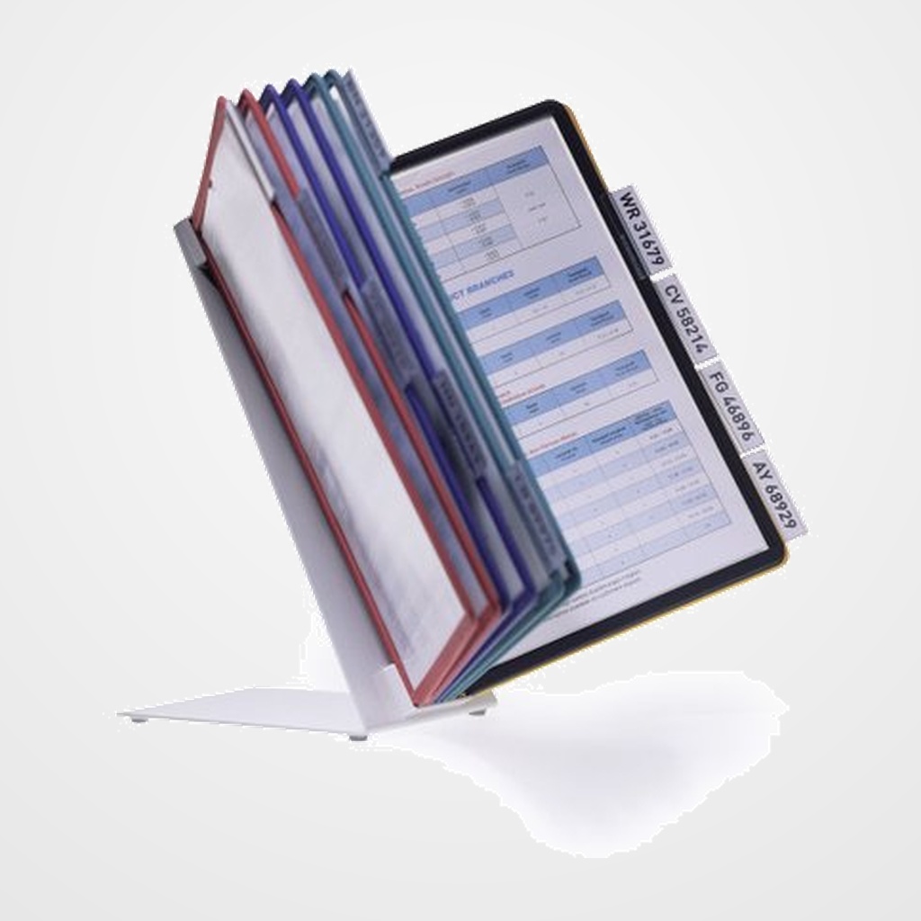 CARPETA FUNDAS (TARIFARIO) VARIO TABLE 10 DE SOBREMESA METALICO A4 10 F. SHERPA SURTIDO