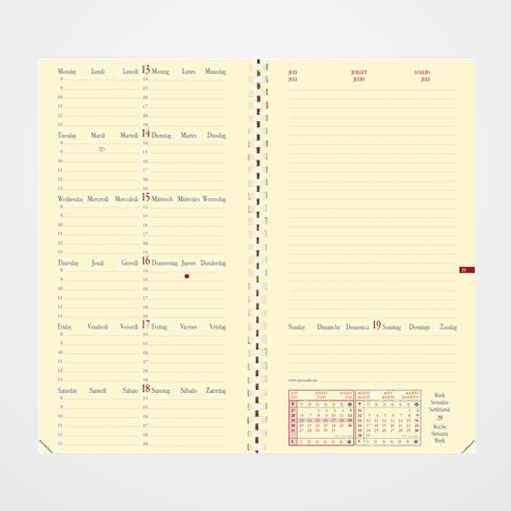 RECAMBIO AGENDA ANUAL (2027) QUO VADIS ITALNOTE S ML 88x170 S/V