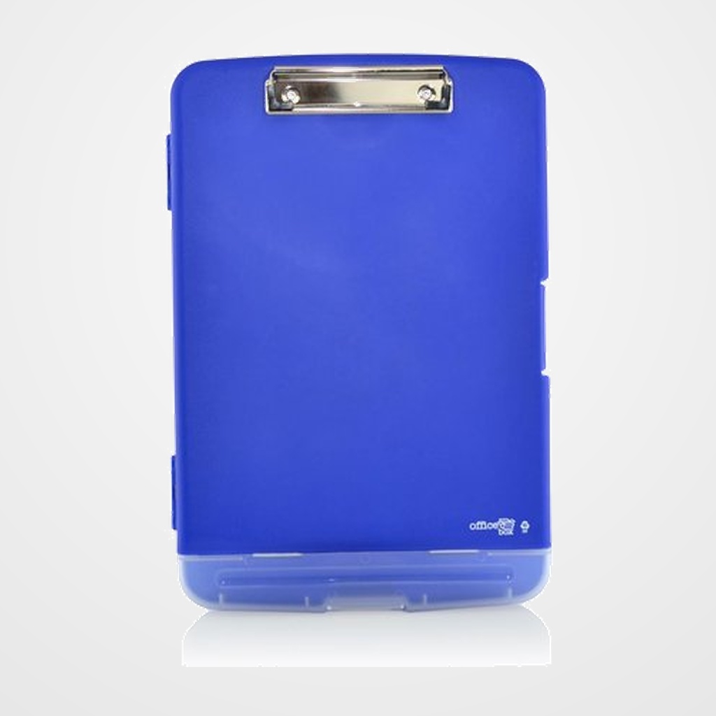 CARPETA PORTADOCUMENTOS OFFICE BOX DYNAMIC CAJA con PINZA MINICLIP SUPERIOR AZUL