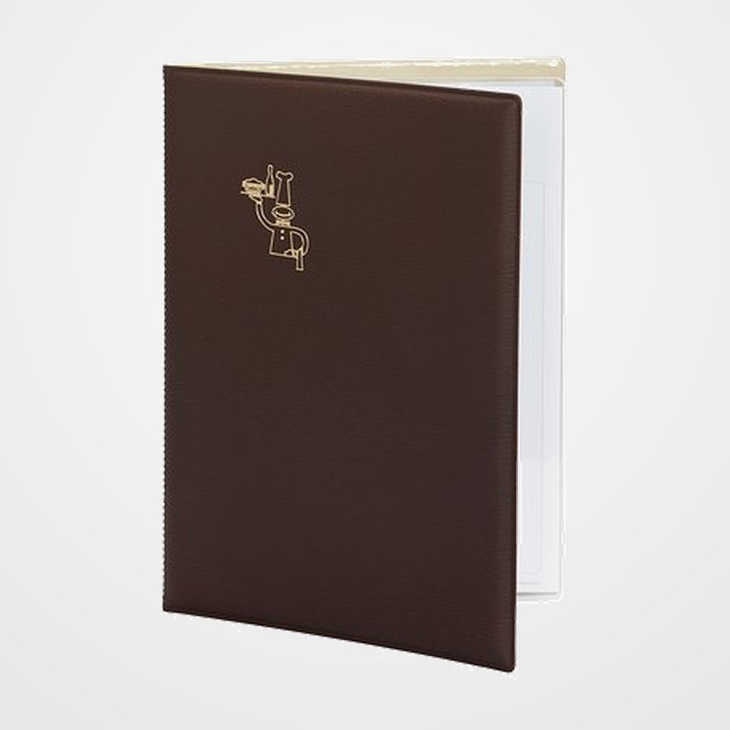 [24316005] CARPETA PORTAMENUS PARDO PVC Fº BURDEOS