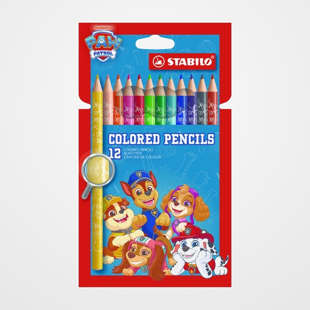 LAPICES de COLORES STABILO COLOR PATRULLA CANINA ESTUCHE de 12