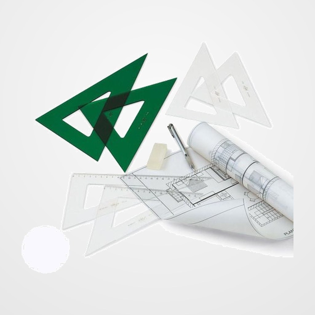 CARTABON GRADUADO S/BISEL TRANSP 30 CMS