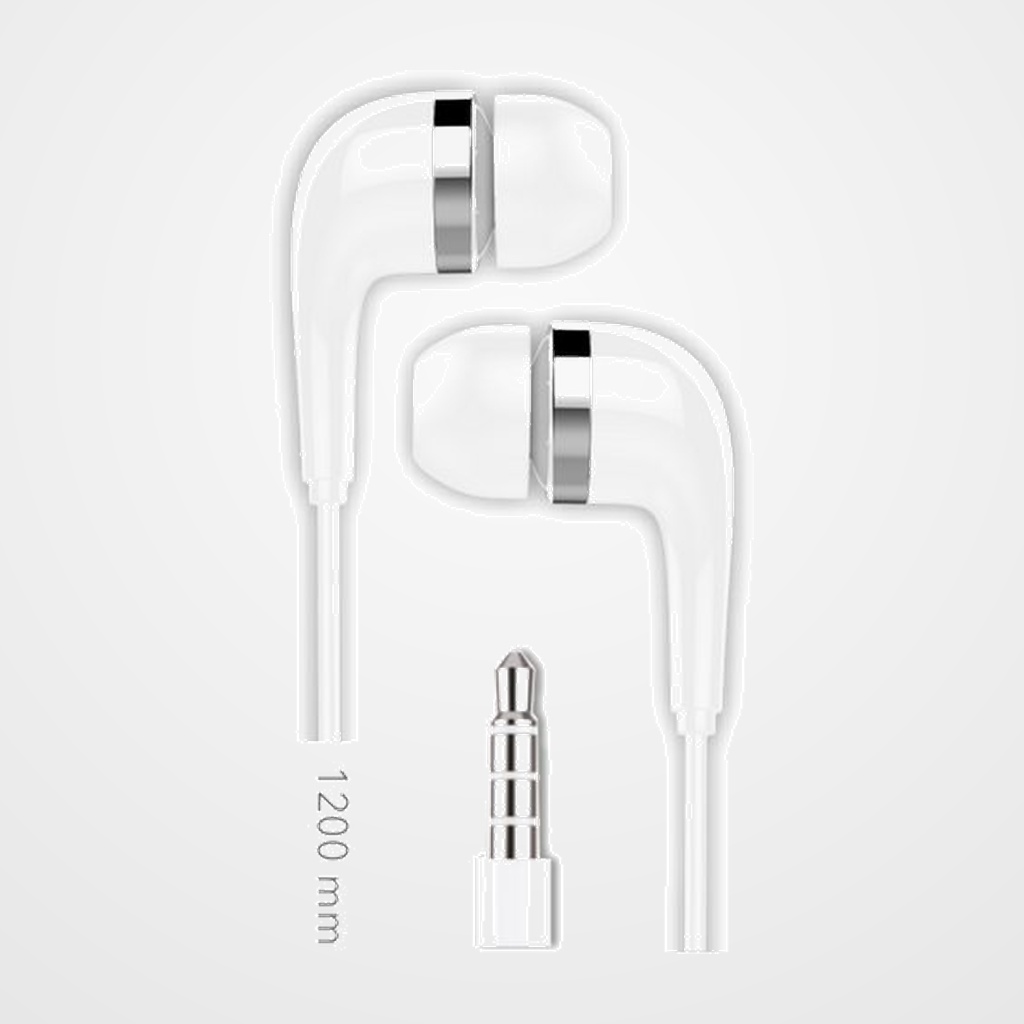 AURICULARES TECH-ONE-TECH SOFT EARTECH DE BOTON CON CONECTOR JACK MICROFONO INTEGRADO BLANCO