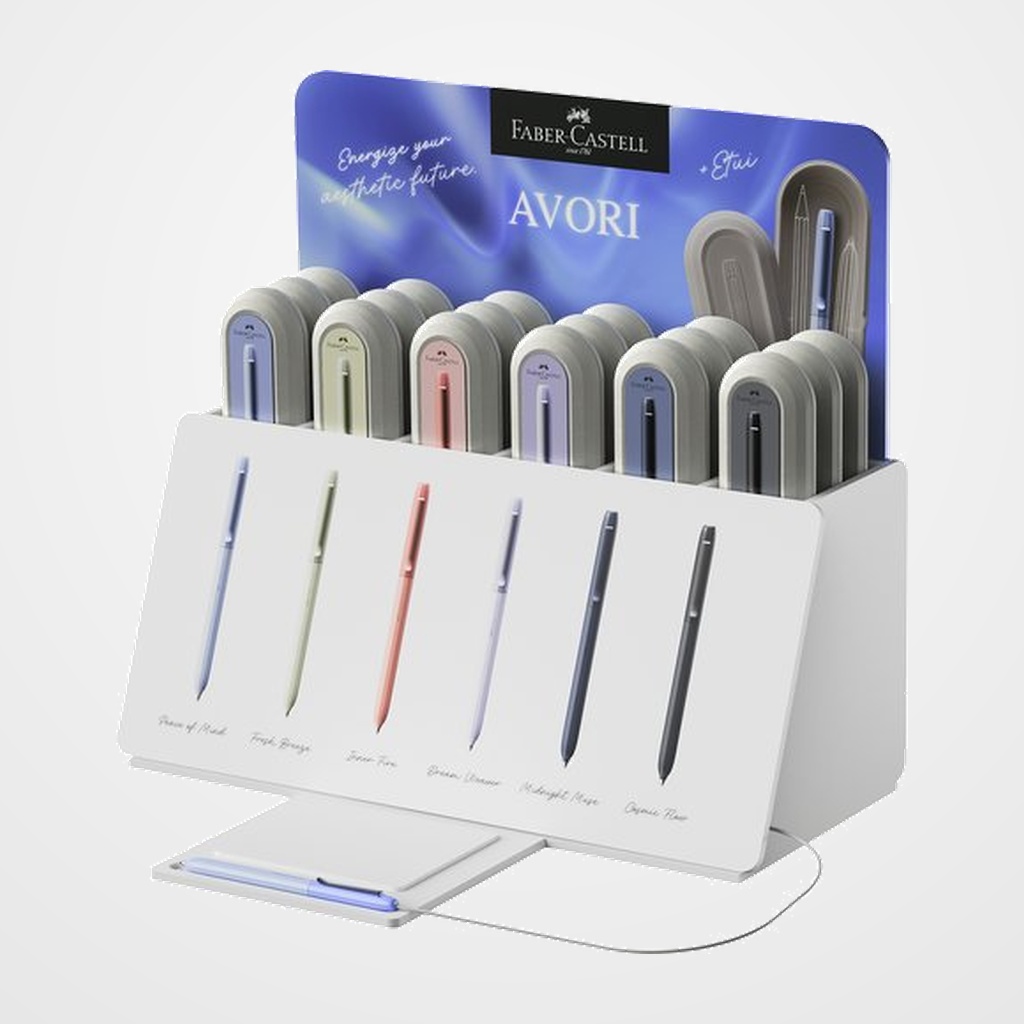 BOLIGRAFO FABER-CASTELL AVORI XB EXPOSITOR de 18