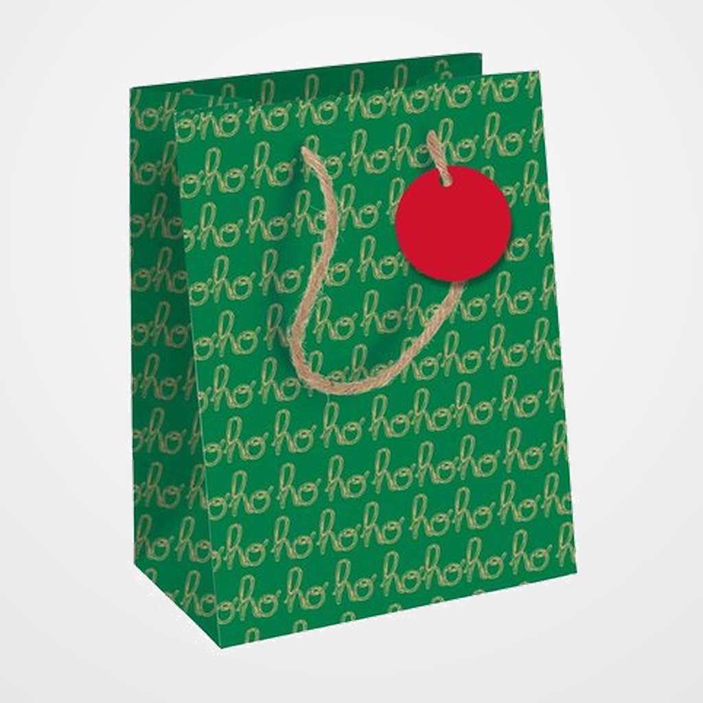 BOLSA de PAPEL CLAIREFONTAINE KRAFT DECORADO 21,5x10,2x25,3 cm NAVIDAD NOEL SPIR PACK DE 6