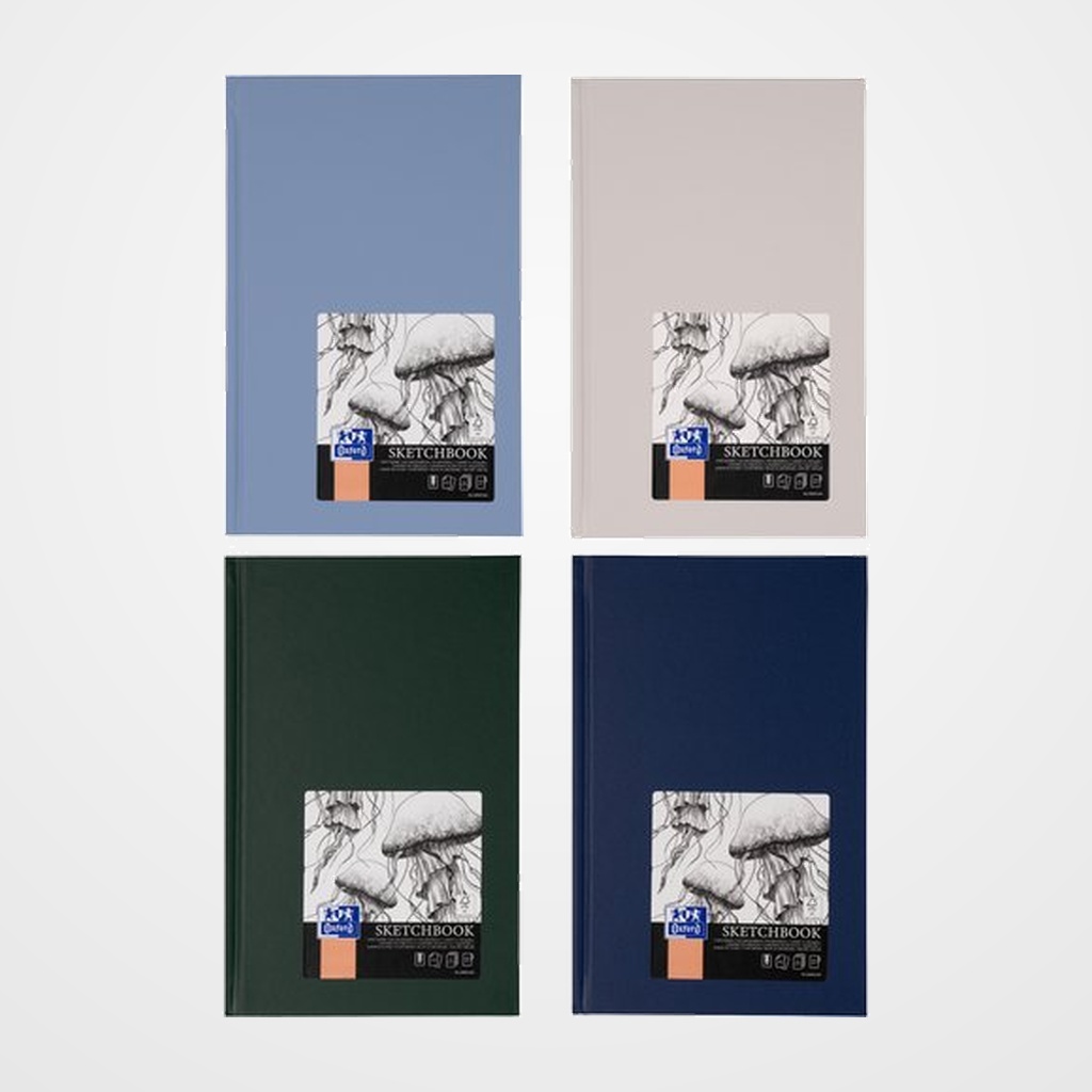CUADERNO OXFORD ARTBOOKS ESBOZO (cosido) 100g 96h A5 LISO SURTIDOS (4 col.)