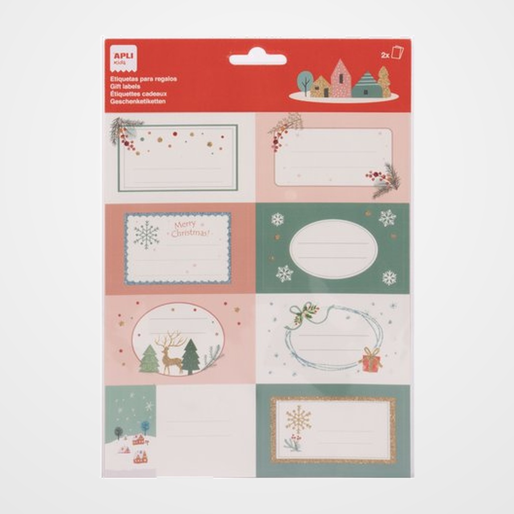 ETIQUETAS REGALO BOLSA APLI NAVIDAD NAVIDAD ARBOL 2h (20714)