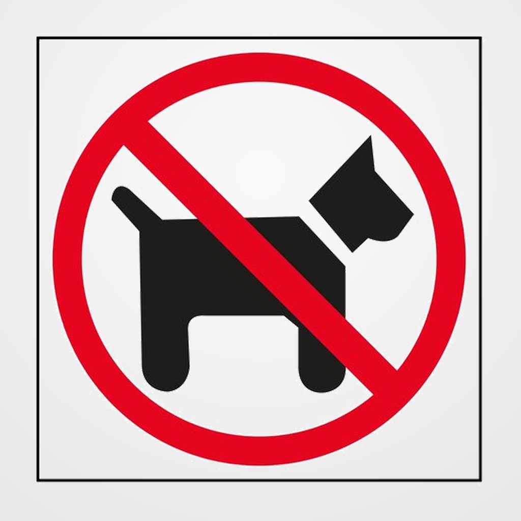 CARTEL ADHESIVO APLI 114X114 PROHIBIDO PERROS