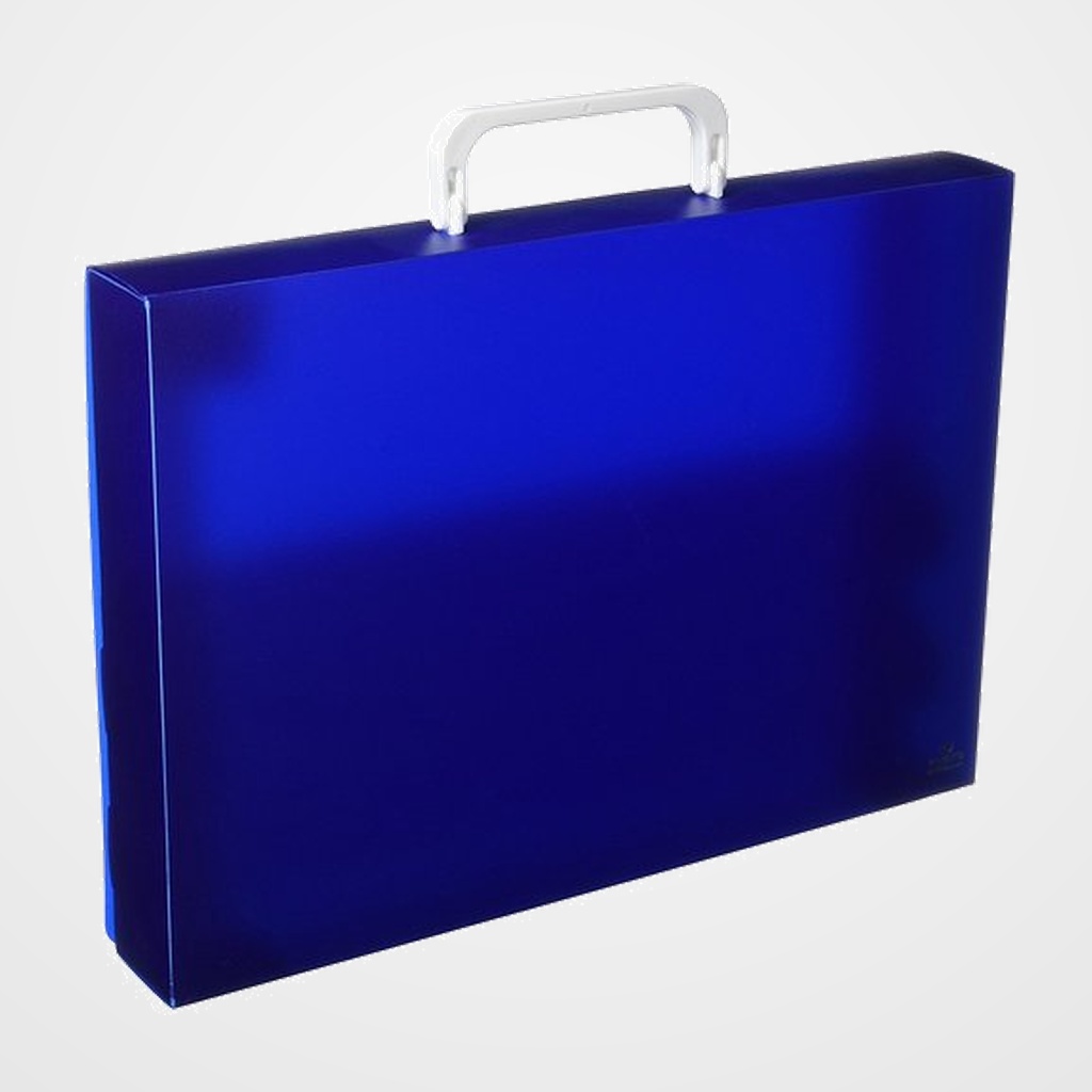 CARTERA MALETIN CON ASA 2 BROCHES CARCHIVO PP 4 CMS AZUL