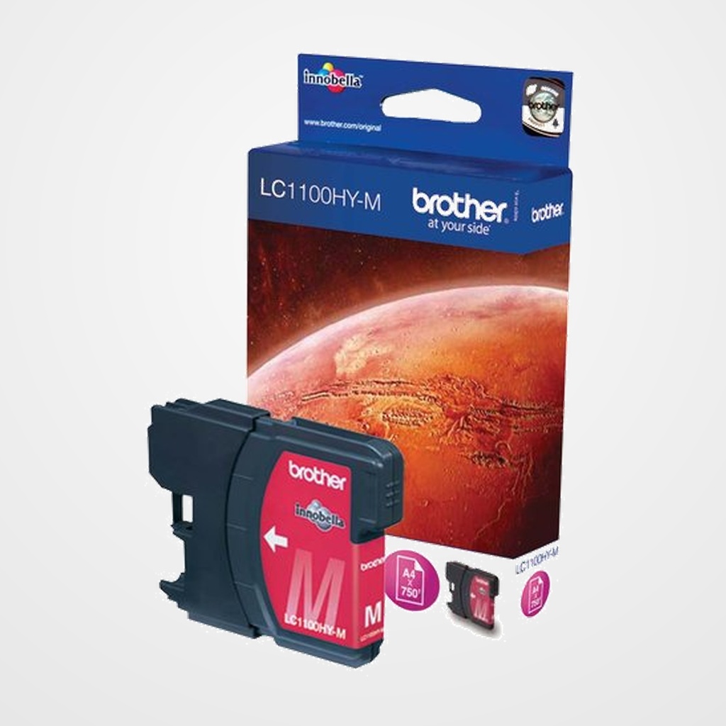 CART.IJ. BROTHER LC1100HYM MAGENTA MFC-6490CW/490CW/990CW/ 790CW/5890CN/5490CN/DCP-385C/6690C/585CW (750 PAG.)