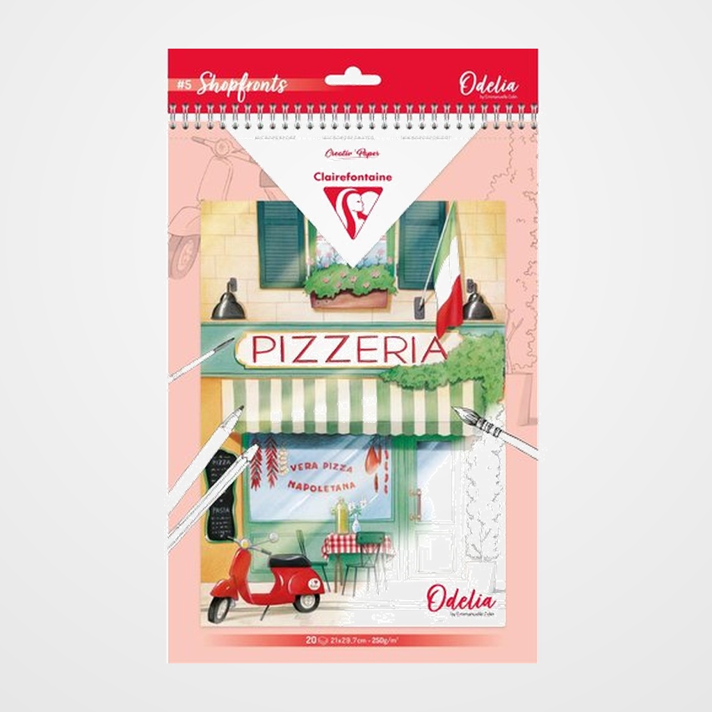 LIBRO DE COLOREAR CLAIREFONTAINE ODELIA A4 250g 20h ESCAPARATES