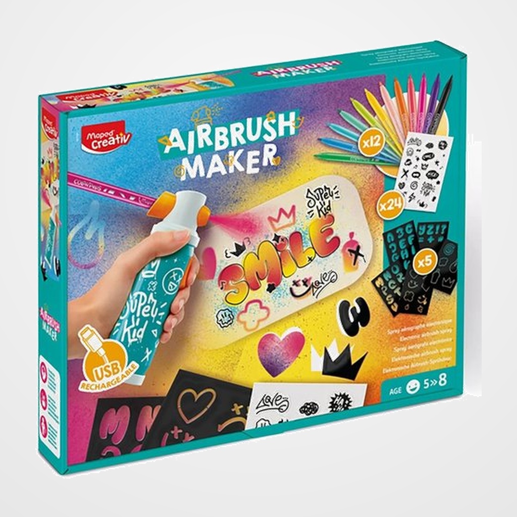 MAPED CREATIVE AIRBRUSH MAKER KIT - SPRAY AEROGRAFO ELECTRONICO (+5 años)