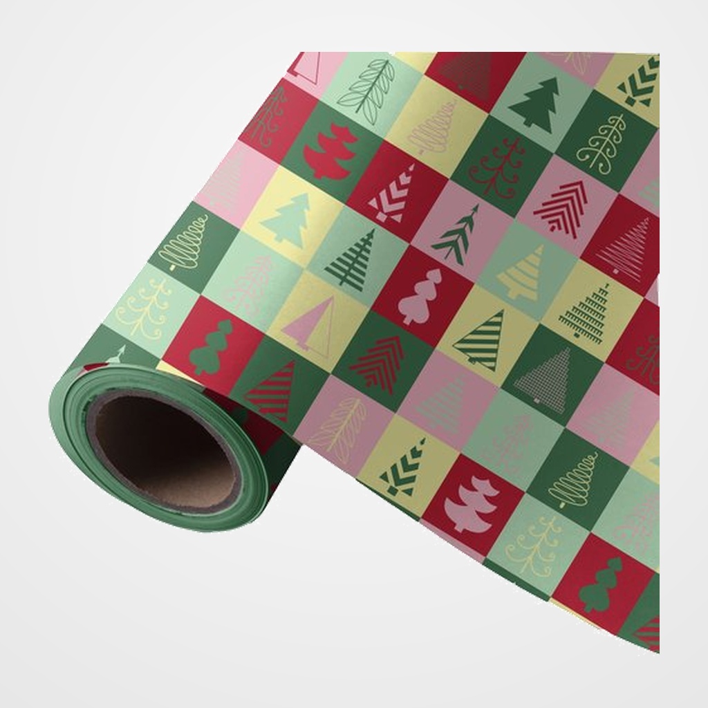 PAPEL de REGALO BOBINA WONDER WRAPPER 62 cm x 85 m (4 Kg aprox.) NAVIDAD ABETOS