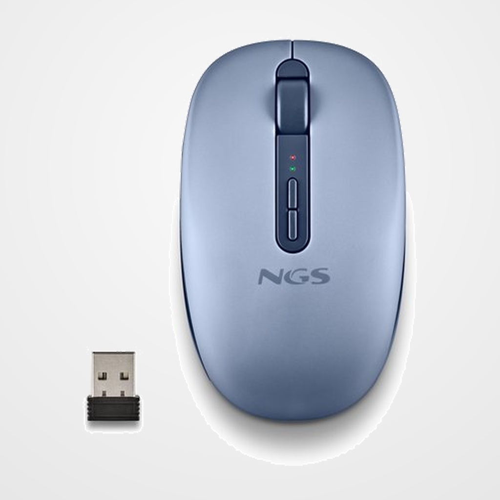 RATON NGS FOGDUAL BLUETOOTH 5.2 Y 2.4 GHz SILENCIOSO AZUL