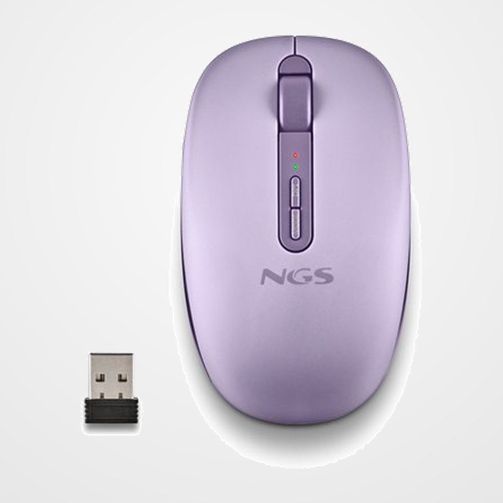 RATON NGS FOGDUAL BLUETOOTH 5.2 Y 2.4 GHz SILENCIOSO MORADO