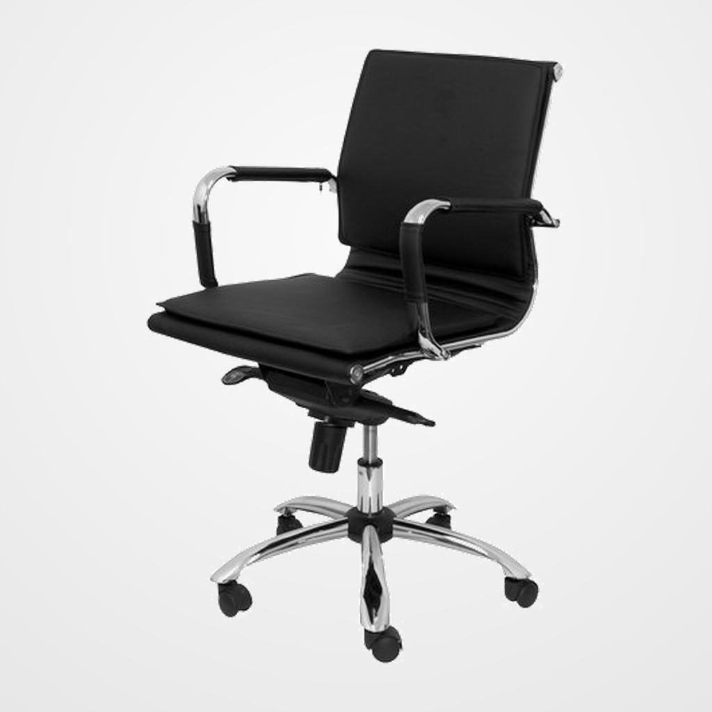 SILLA PIQUERAS Y CRESPO YESTE CONFIDENTE MECANISMO BASCULANTE REGULABLE EN ALTURA ASIENTO Y RESPALDO TAPIZADO SIMILPIEL NEGRO