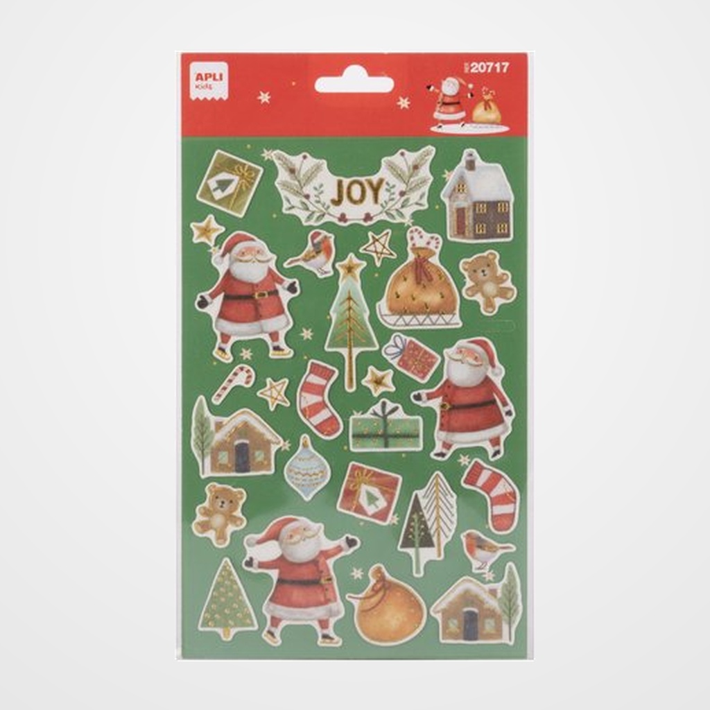 STICKERS APLI BOLSA 1h NAVIDAD VELVET NAVIDAD  (20717)
