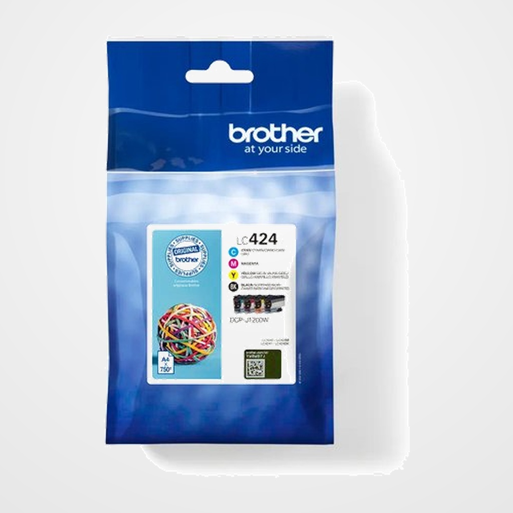 CART.IJ. BROTHER LC-424VAL DCPJ1200W PACK de 4 COLORES
