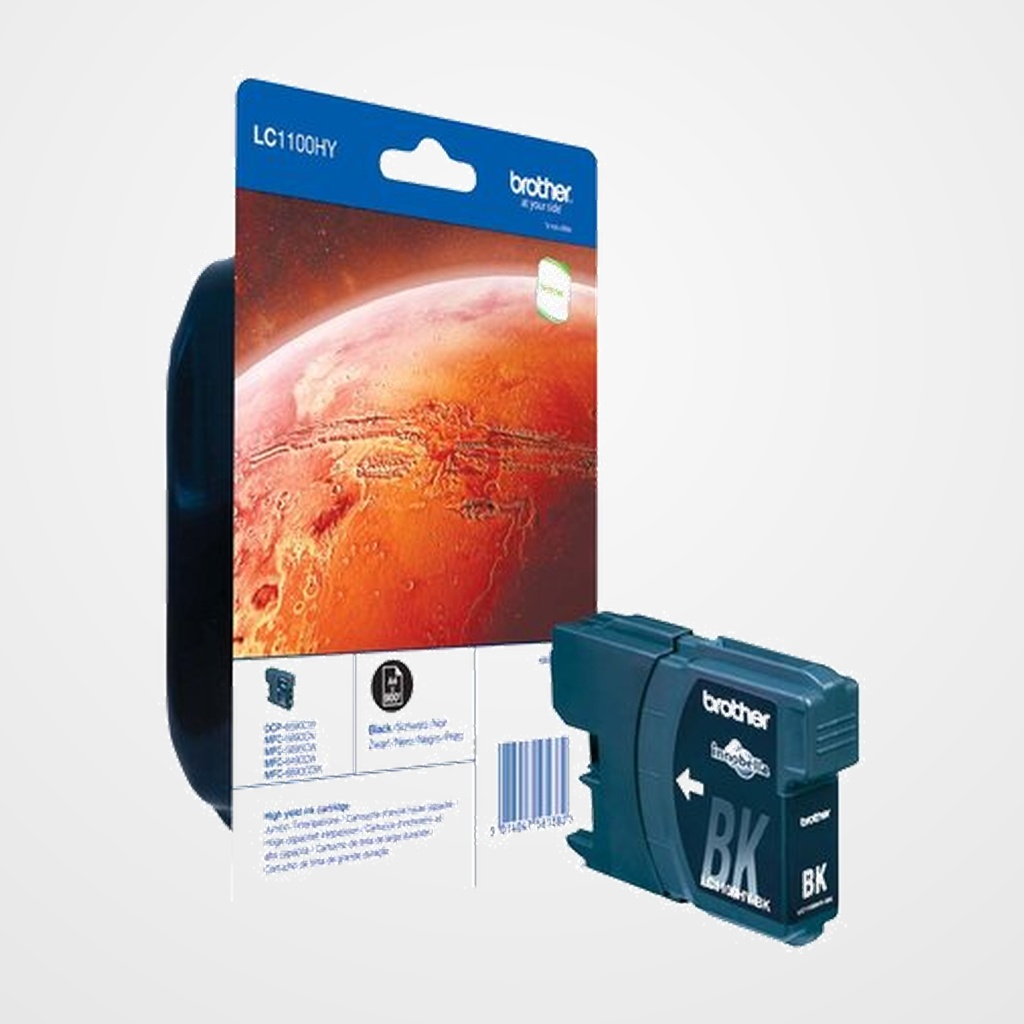 CART.IJ.BROTHER LC1100HYBK NEGRO MFC-6490CW/490CW/990CW/ 790CW/5890CN/5490CN/DCP-385C/6690C/585CW (900 PAG.)