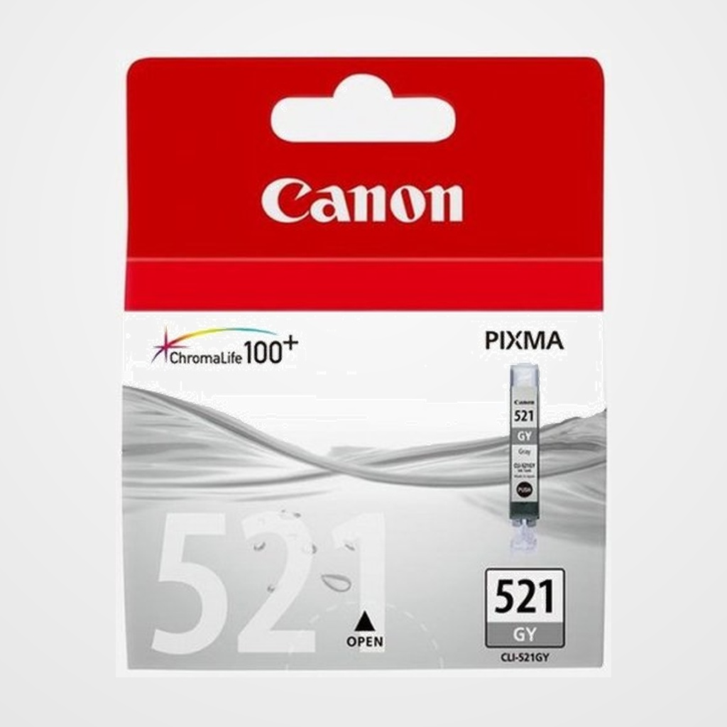 CART.IJ.CANON CLI-521GY GRIS PIXMA MP-620/630/980/540/IP-3600/4600 (ref. 2937B001)