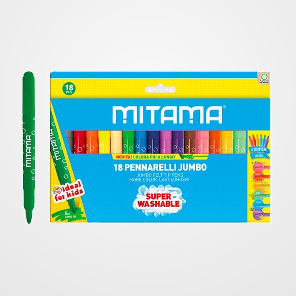 ROTULADOR FIBRA MITAMA JUMBO 5mm CAJA de 12