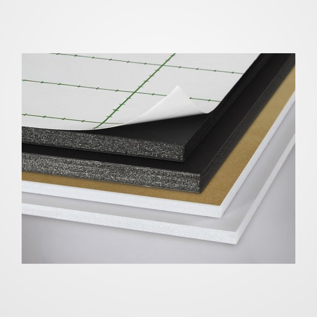 CARTON PLUMA ADHESIVO (1cara) NEGRO 5 mm 70x100 cm