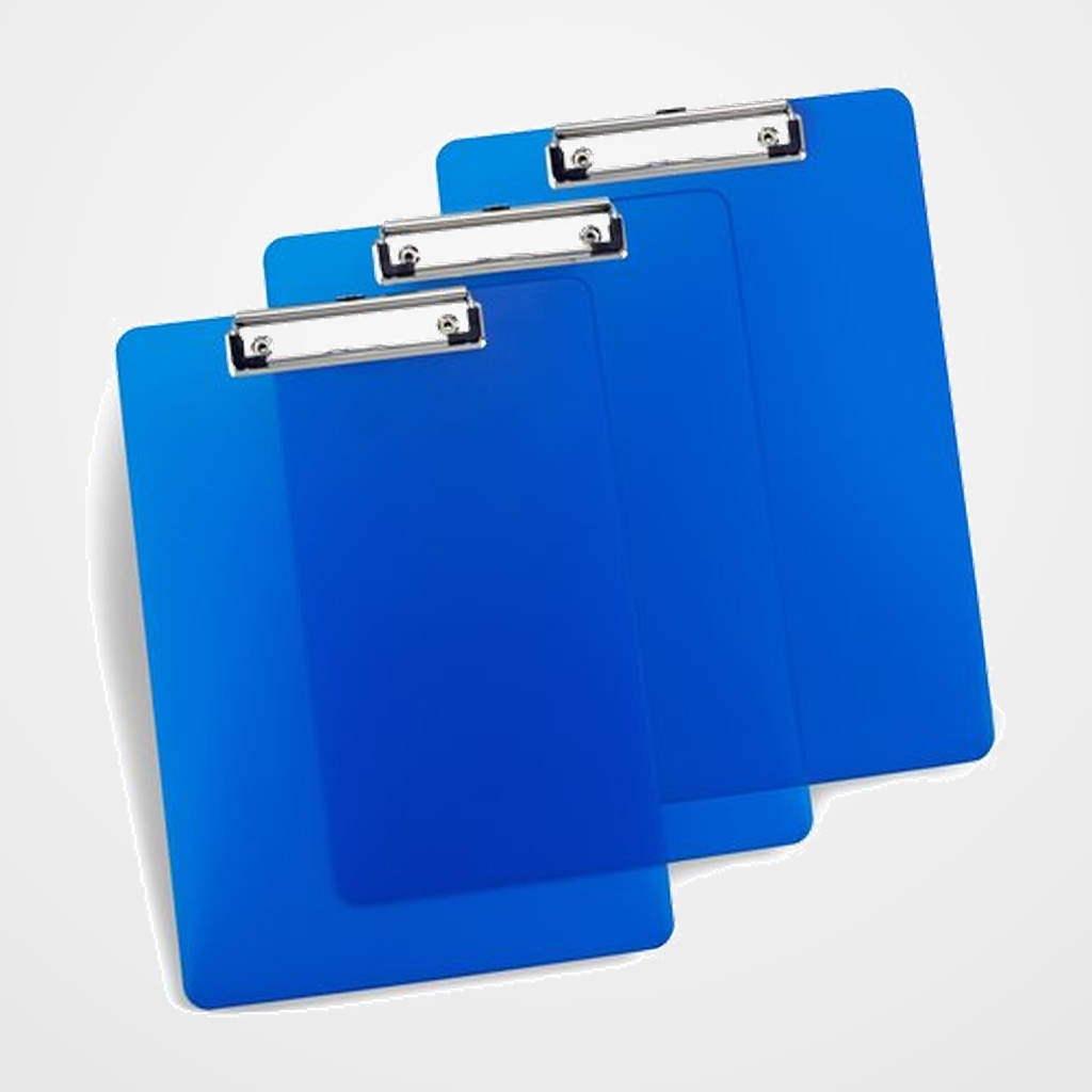 CARPETA con PINZA PORTABLOCS RAPESCO A4 AZUL TRASLUCIDO