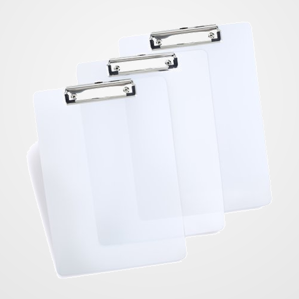 CARPETA con PINZA PORTABLOCS RAPESCO A4 BLANCO TRASLUCIDO